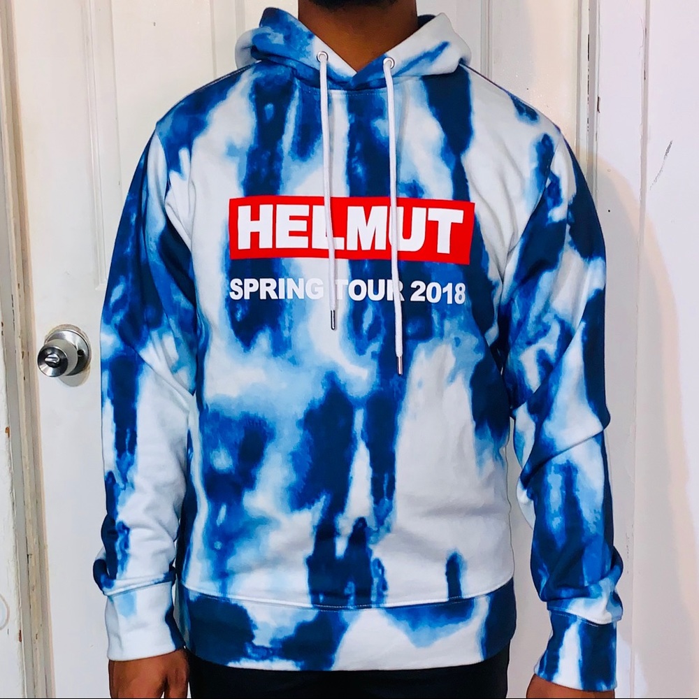 HELMUT LANG TYE DYE PULLOVER HOODY